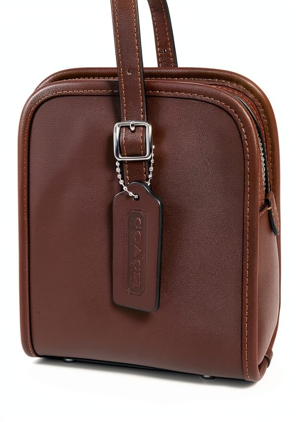 Coach Womens Leather Handbag Silver Hardware Shoulder Bag-4