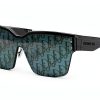 Dior DIORCLUB M4U Smoke Mirror Logo Shield Sunglasses-0