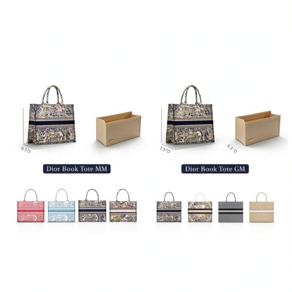 OAikor Dior Book Tote Organizer Insert Felt Lightweight-1