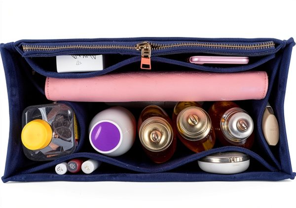 Felt Purse Organizer Insert Womens Handbag Storage Blue-1