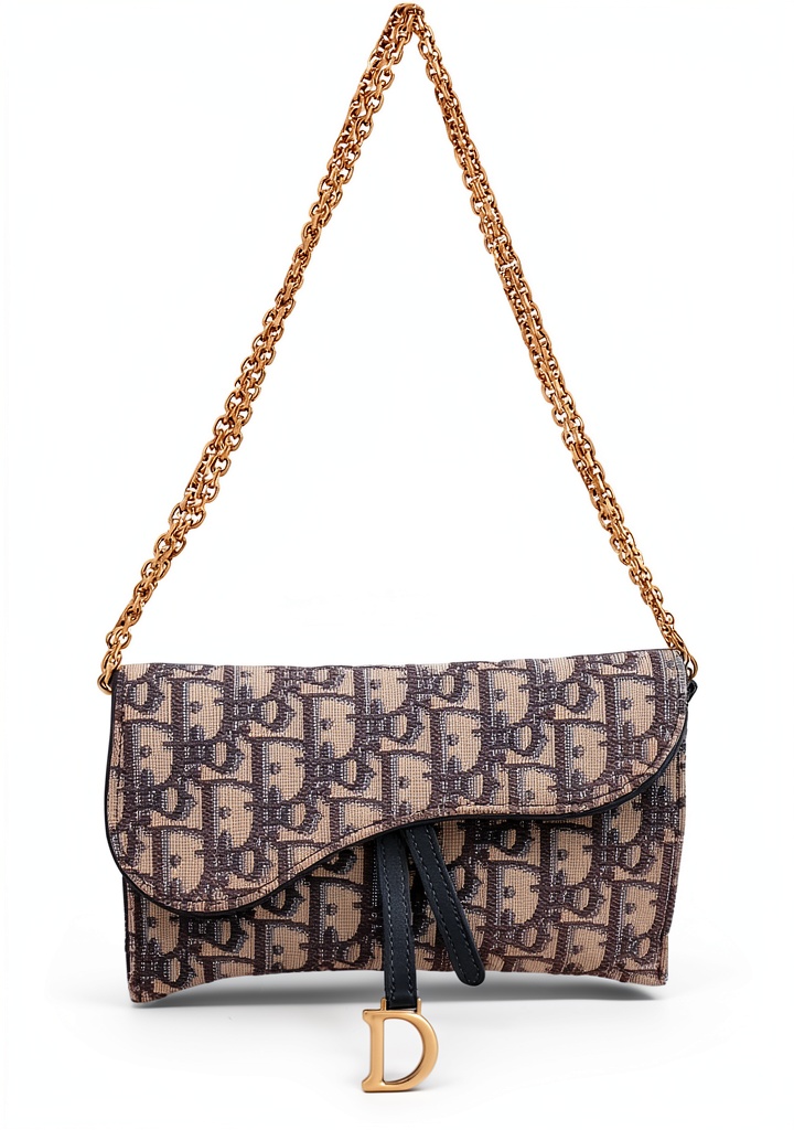 LePrix blue handbag displayed on a neutral background